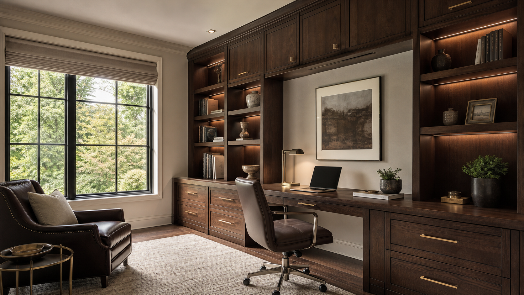 Luxury Custom Kitchen Cabinetry in New Jersey - European Bespoke Design - Idellinj_Custom-Home-Office-Cabinetry-Nj_Featured