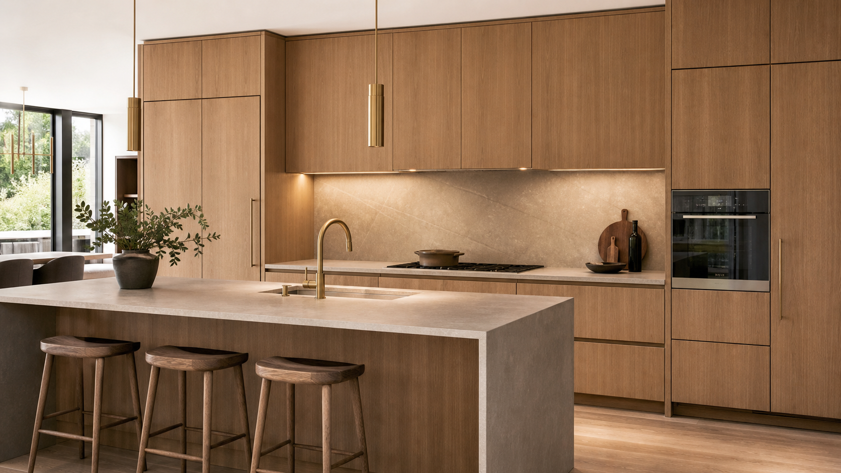Luxury Custom Kitchen Cabinetry in New Jersey - Idellinj_Warm-Wood-Kitchen-Cabinets-Nj_Featured