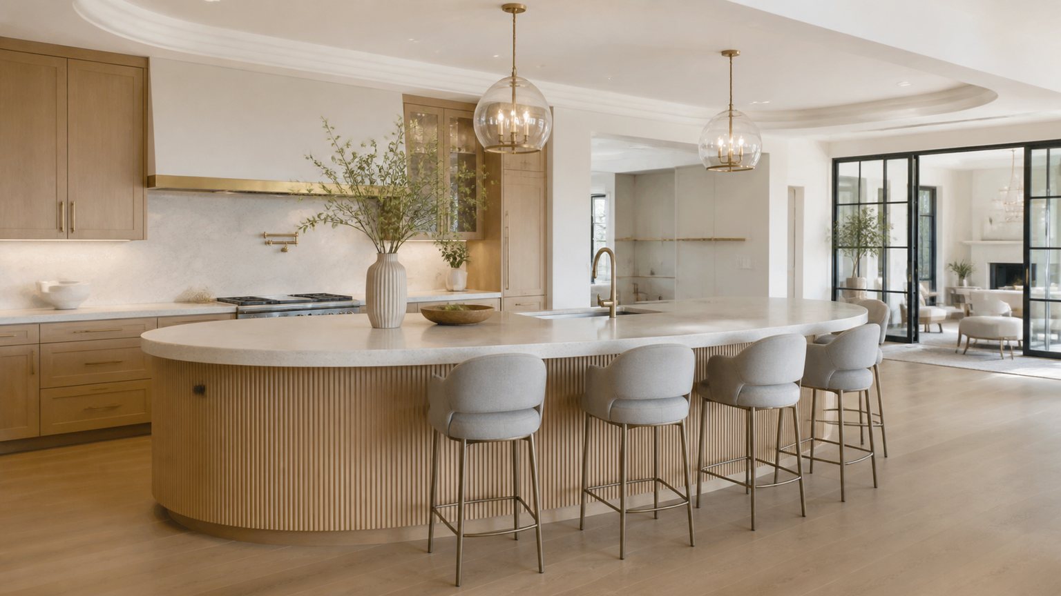 curved kitchen islands NJ