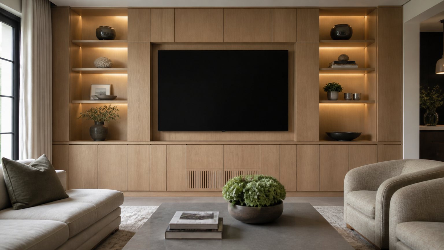 custom media wall built ins NJ